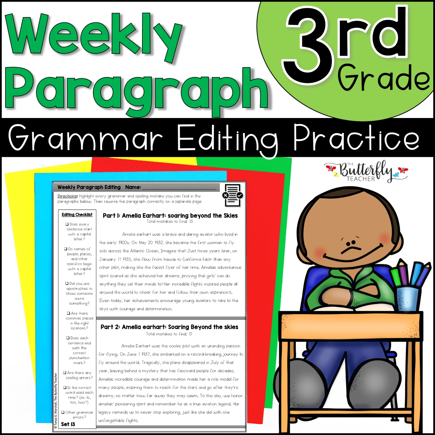 grammar revising and editing practice activities fun worksheets for 3rd grade