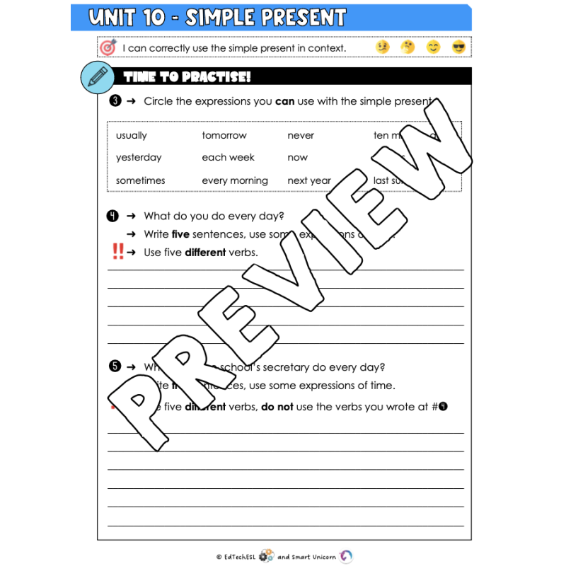 Grammar Rules Worksheets