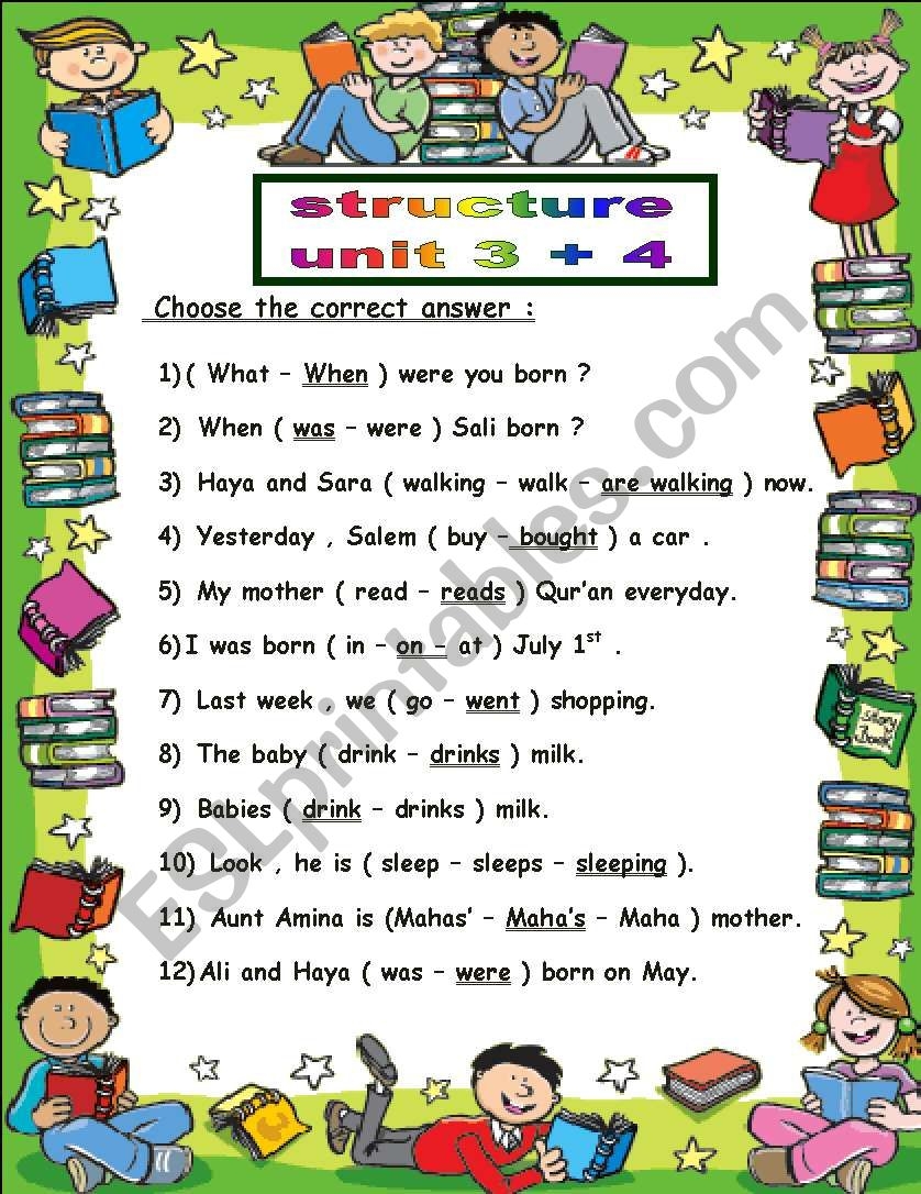 Grammar Rules With Answers ESL Worksheet By Miss Lulu