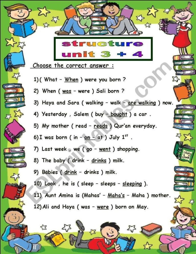Grammar Rules With Answers ESL Worksheet By Miss Lulu