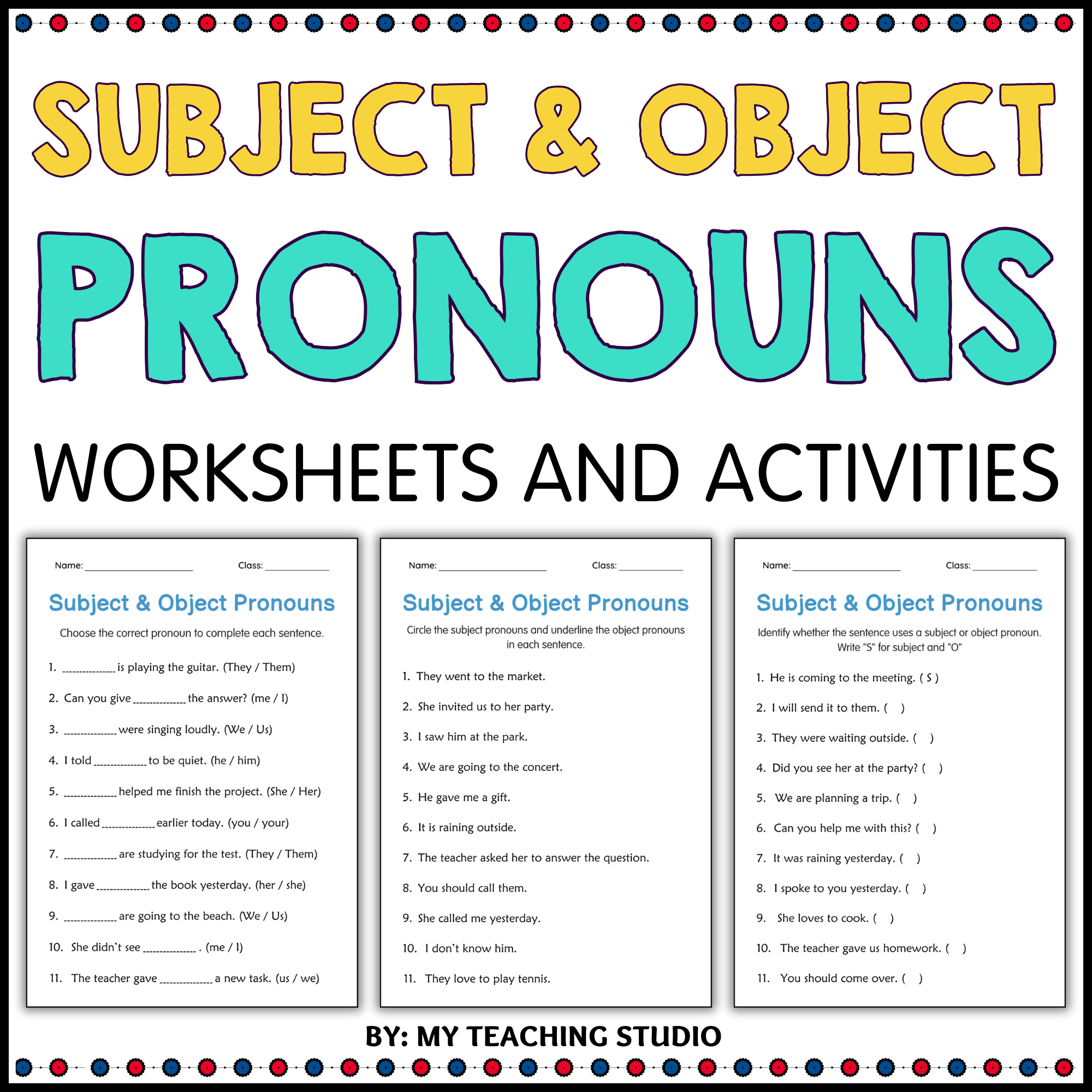 Pronoun Grammar Worksheet Pronoun Grammar Worksheet