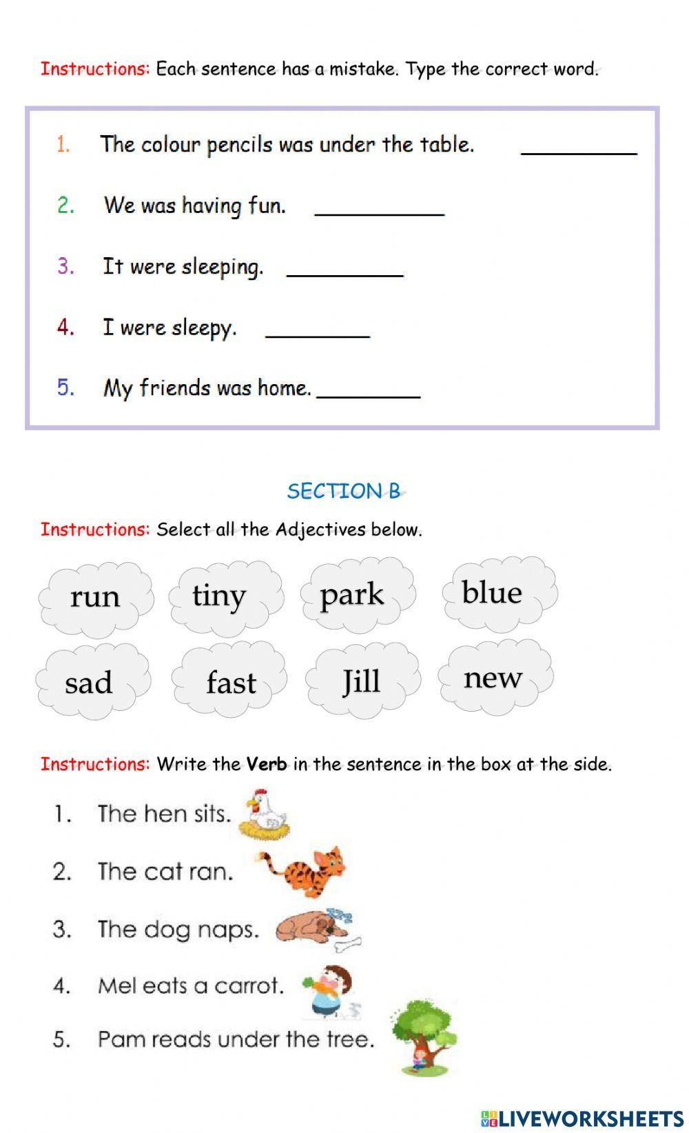 Grammar Test Free Interactive Worksheets 1941201