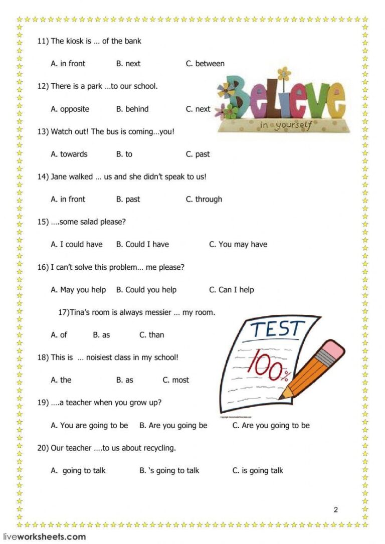 Grammar Test Free Interactive Worksheets 46396