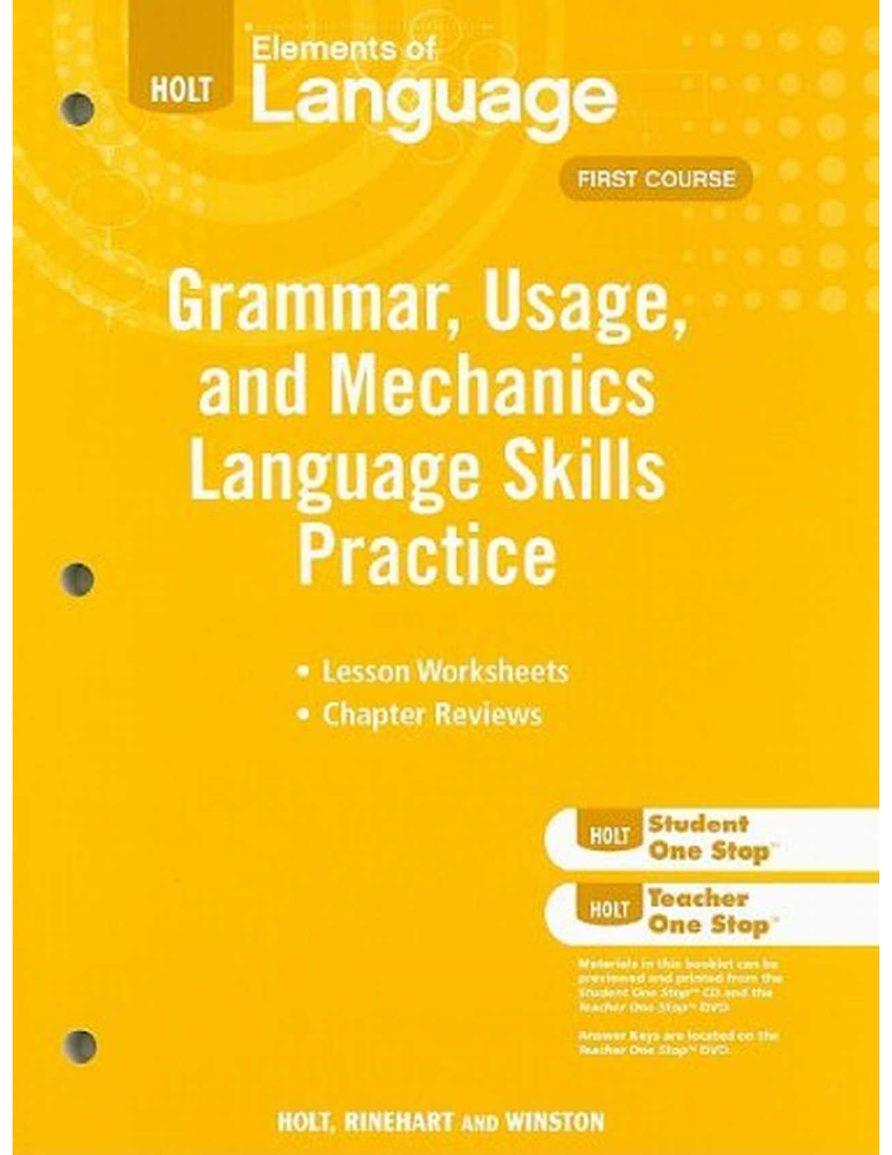 Grammar Usage Mechanics Language Skills Practice Workbook
