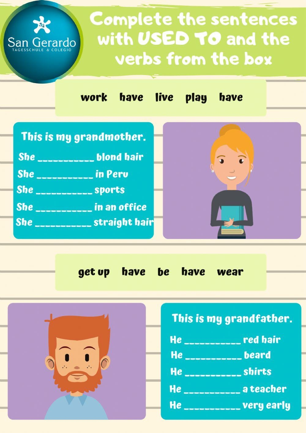 Grammar Used T Free Interactive Worksheets 5847873