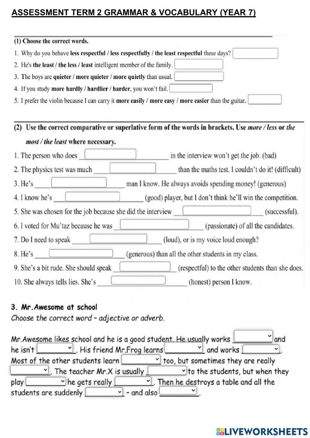 Grammar vocabu Free Interactive Worksheets 750735 Grammar vocabu Free Interactive Worksheets 750735