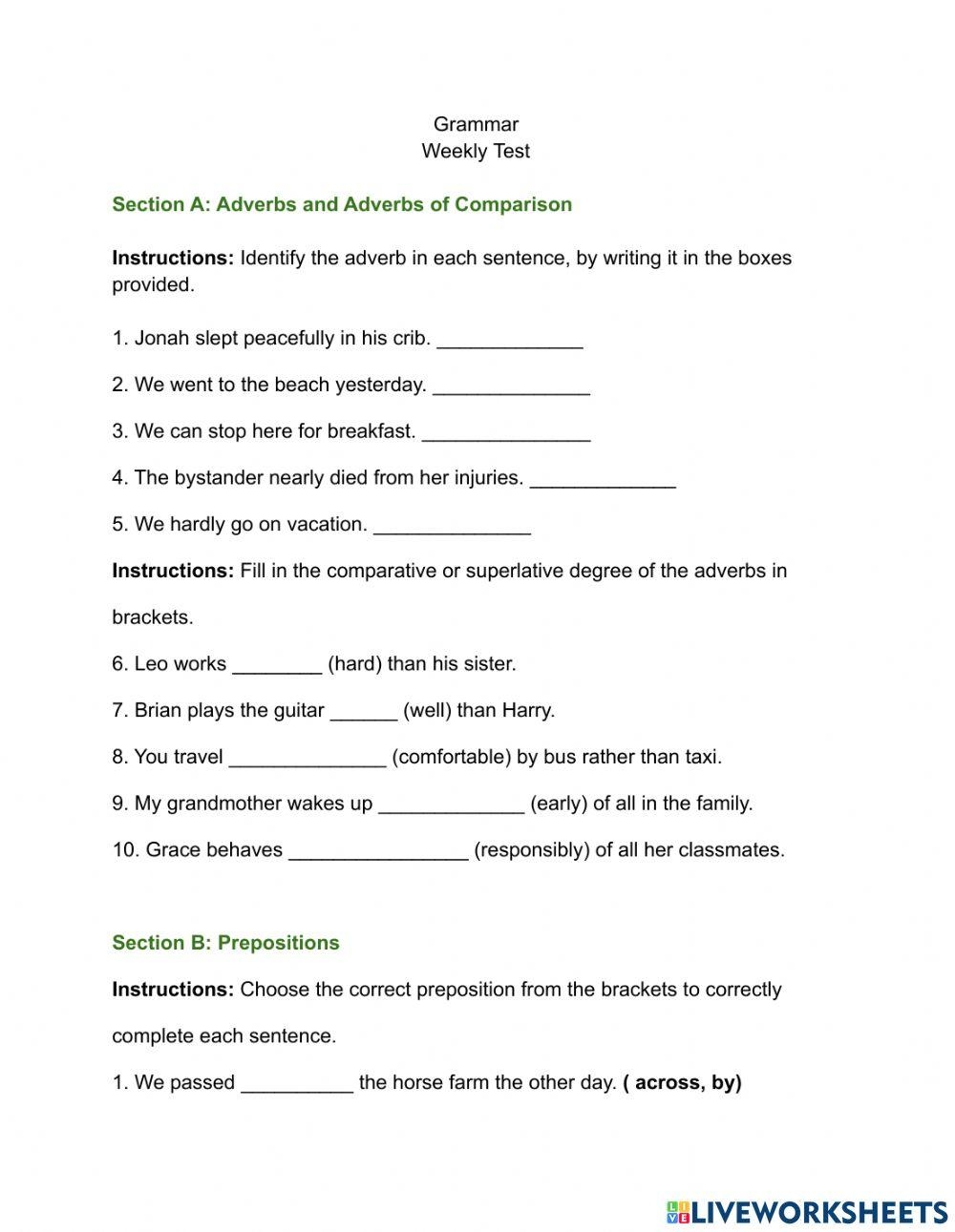 Grammar Weekly Free Interactive Worksheets 5318969 Grammar Weekly Free Interactive Worksheets 5318969
