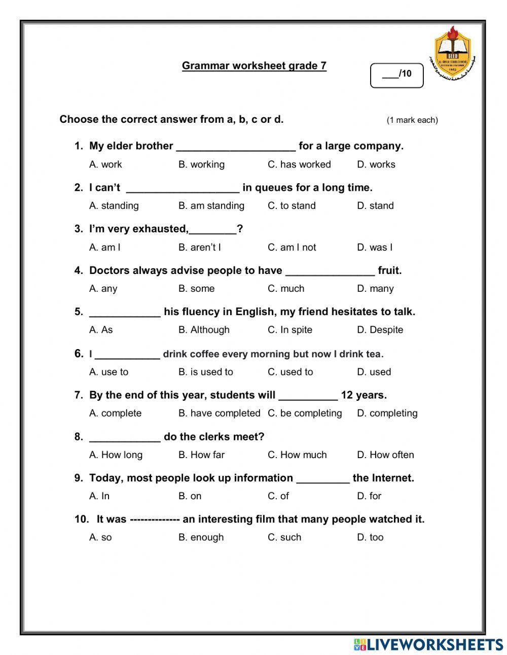 Grammar Workshe Free Interactive Worksheets 1278368 Grammar Workshe Free Interactive Worksheets 1278368