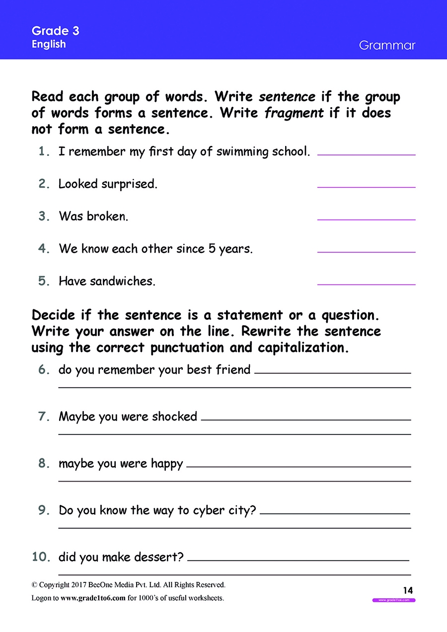 Grammar Worksheets Free For Grade 3 Class 3 IB CBSE ICSE Grammar Worksheets Free For Grade 3 Class 3 IB CBSE ICSE