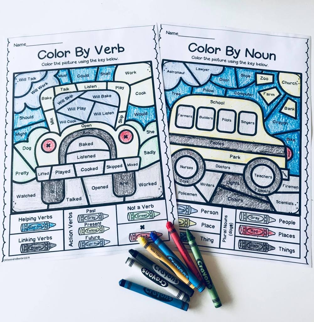 Coloring Grammar Worksheets