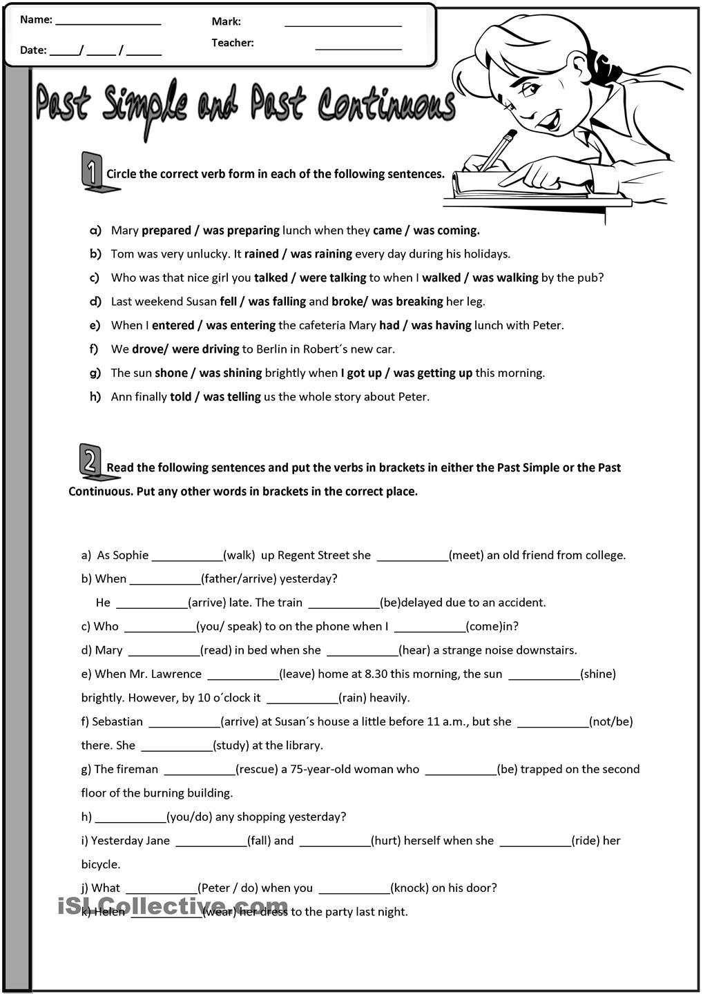 Grammargrammargrammar licensed For Non commercial Use Only Past Tense Past Continuous Practice