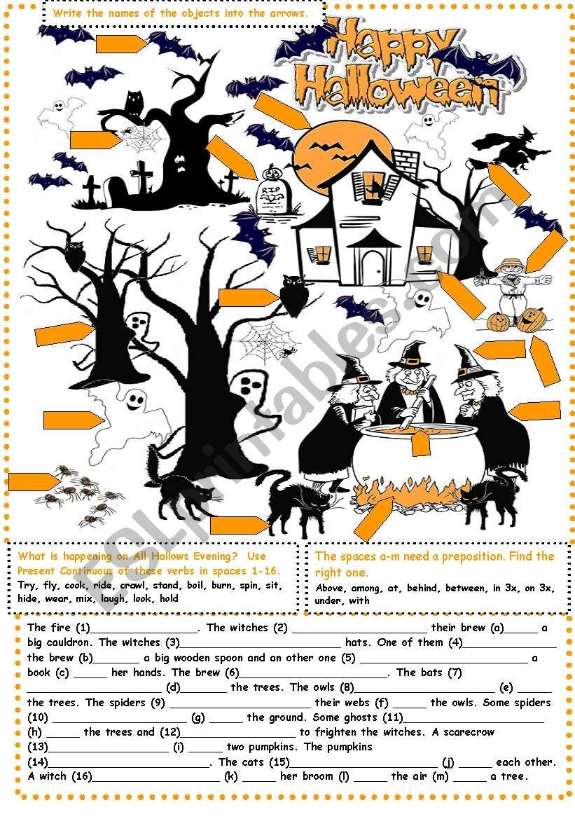 Halloween Grammar Worksheets