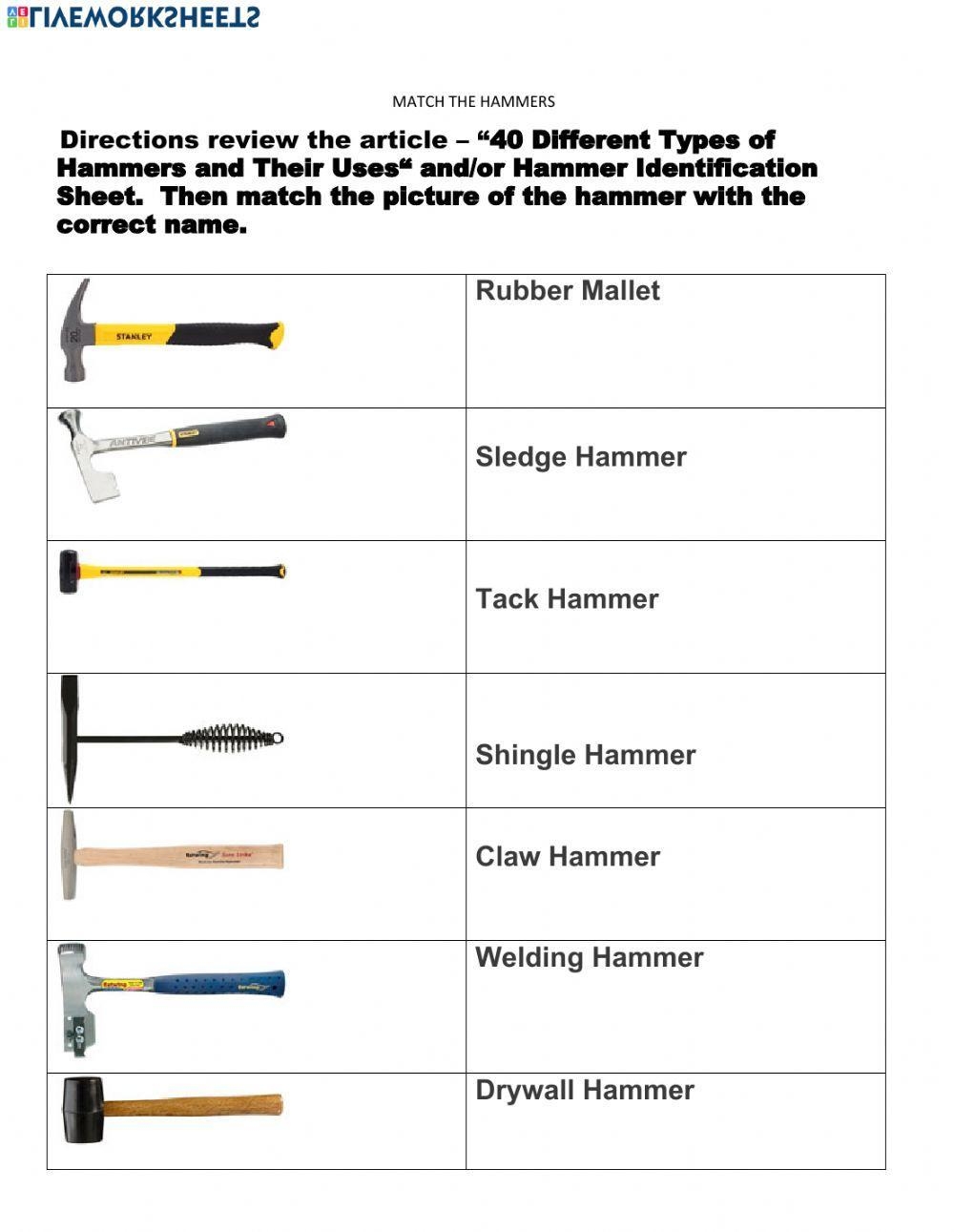 Hammer Quiz Free Interactive Worksheets 161493 Hammer Quiz Free Interactive Worksheets 161493