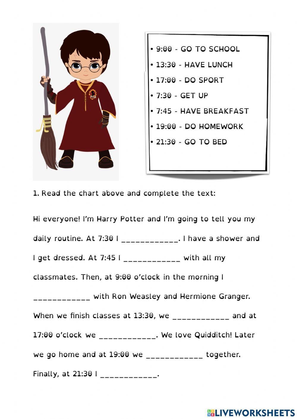 Harry Potter s Free Interactive Worksheets 1806924 Harry Potter s Free Interactive Worksheets 1806924
