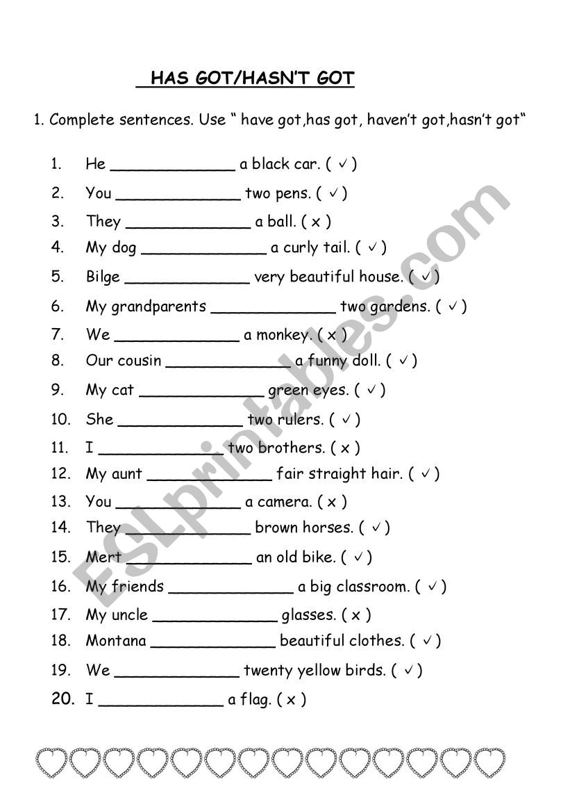Has Got Grammar Practice ESL Worksheet By Ealingsuperteacher Has Got Grammar Practice ESL Worksheet By Ealingsuperteacher