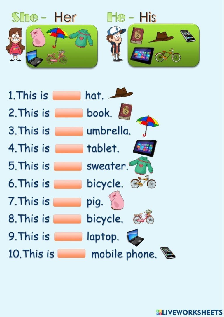 His Her Free Interactive Worksheets 984338