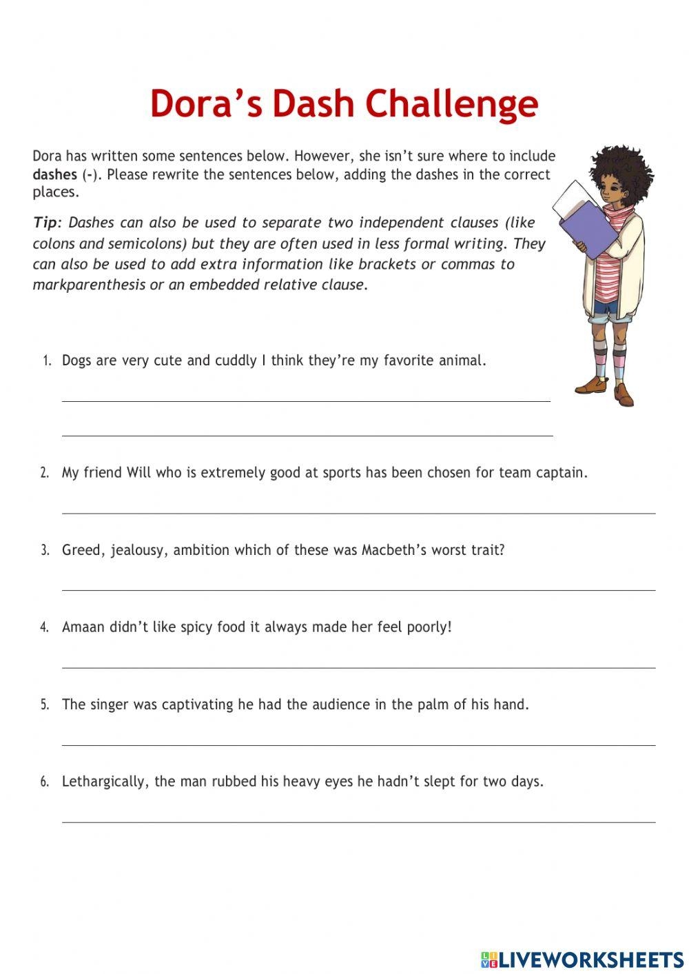 Hyphens Dashes Free Interactive Worksheets 956303 Hyphens Dashes Free Interactive Worksheets 956303