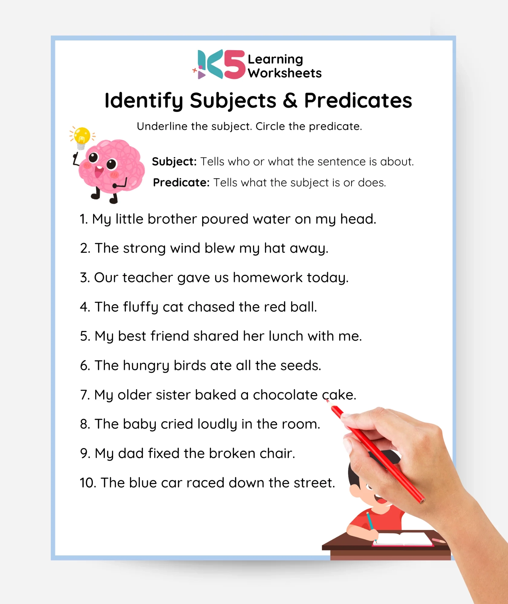 K5 Learning Grade 4 Grammar Worksheet