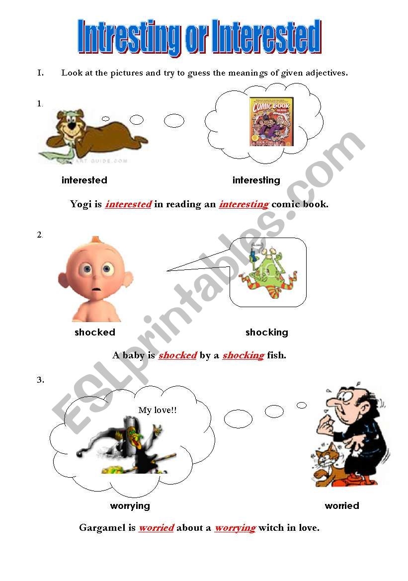 Interested Or Interesting ESL Worksheet By Taka Interested Or Interesting ESL Worksheet By Taka