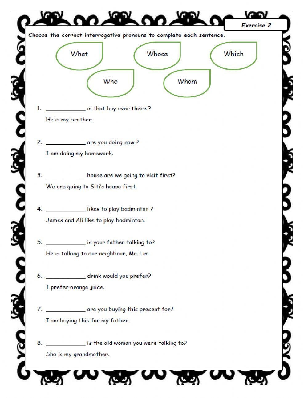 Interrogative P Free Interactive Worksheets 567414 Interrogative P Free Interactive Worksheets 567414