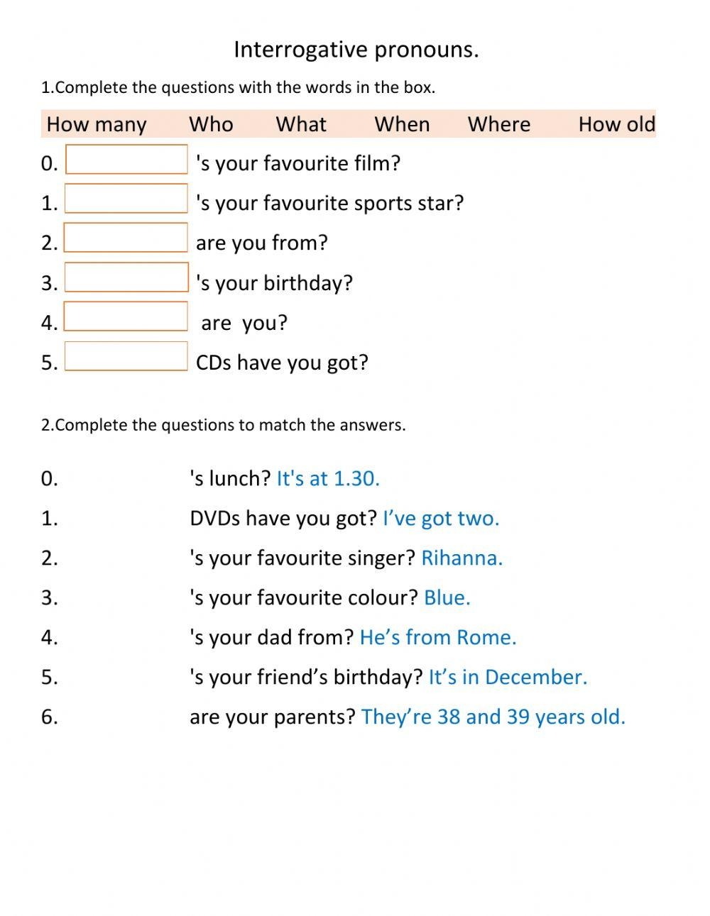 Interrogative P Free Interactive Worksheets 614351 Interrogative P Free Interactive Worksheets 614351