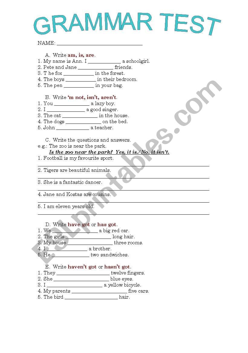 JUNIOR GRAMMAR TEST ESL Worksheet By LILIAAMALIA JUNIOR GRAMMAR TEST ESL Worksheet By LILIAAMALIA
