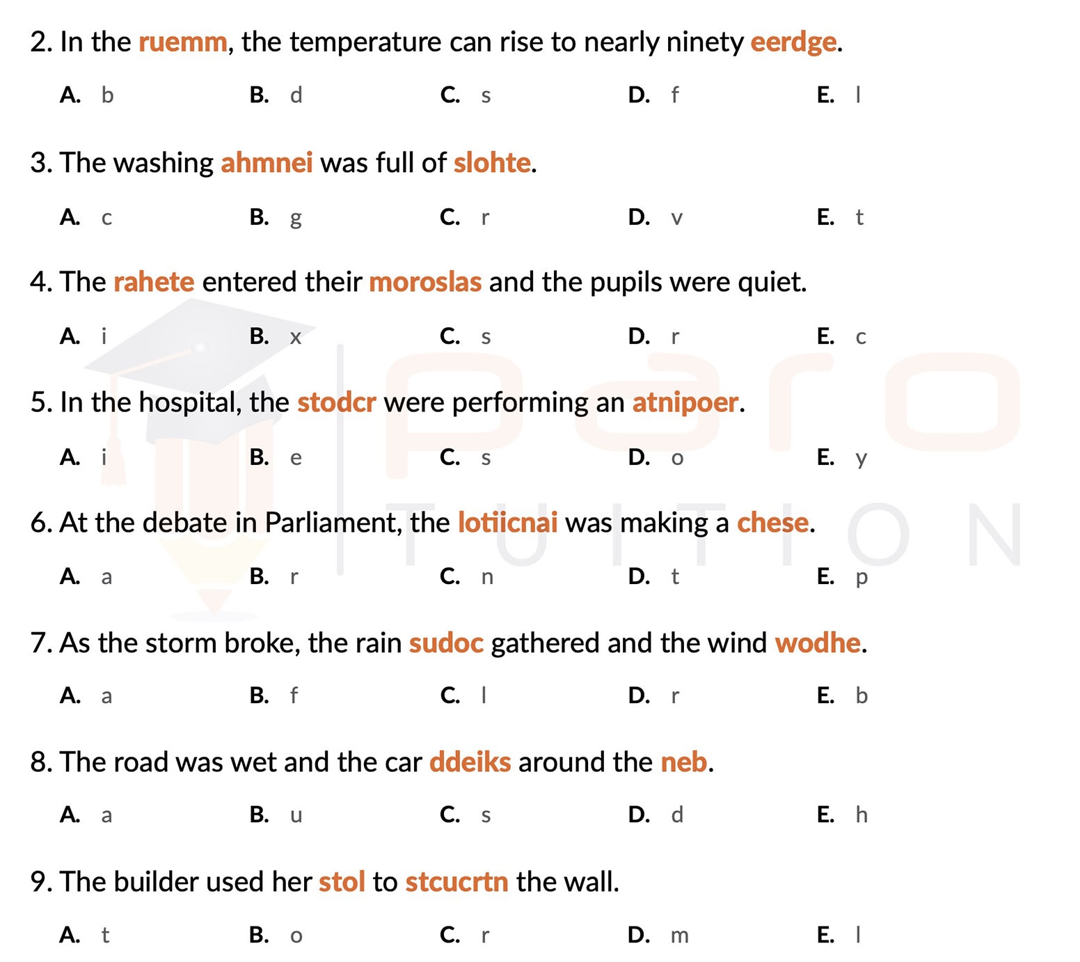 Kent 11 Worksheets Paro Tuition