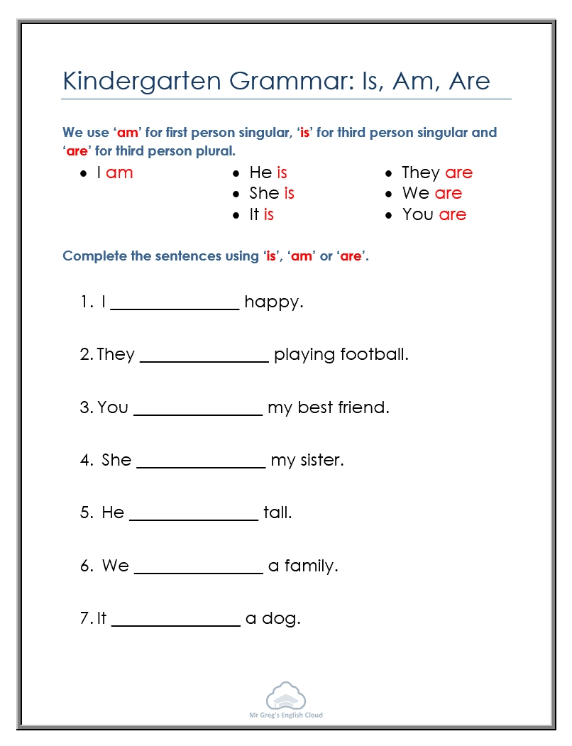 Is Are Grammar Worksheet