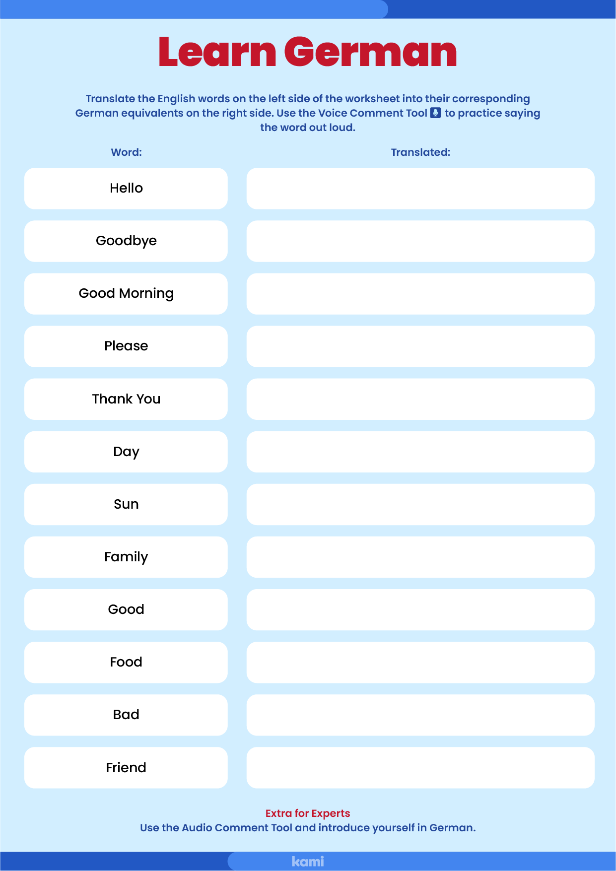Learn German Worksheet For Teachers Perfect For Grades 10th Learn German Worksheet For Teachers Perfect For Grades 10th