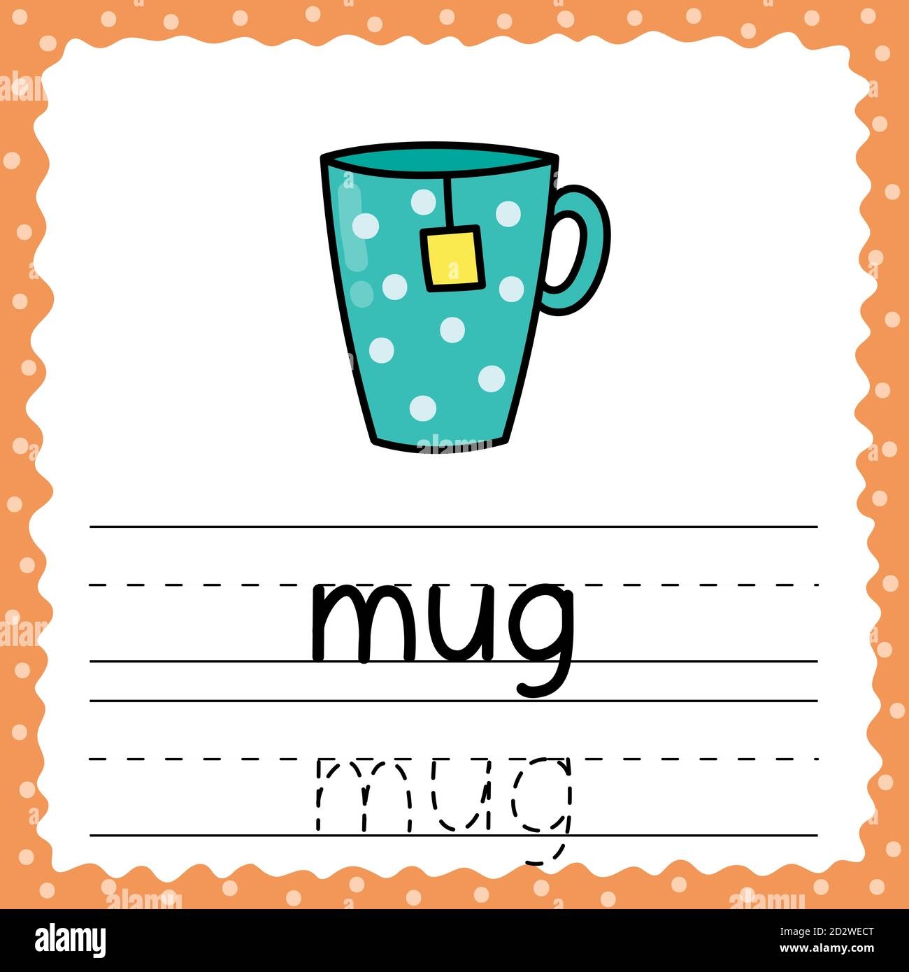 Learning To Write Word Mug Writing Practice Worksheet For Kids Stock Vector Image Art Alamy Learning To Write Word Mug Writing Practice Worksheet For Kids Stock Vector Image Art Alamy