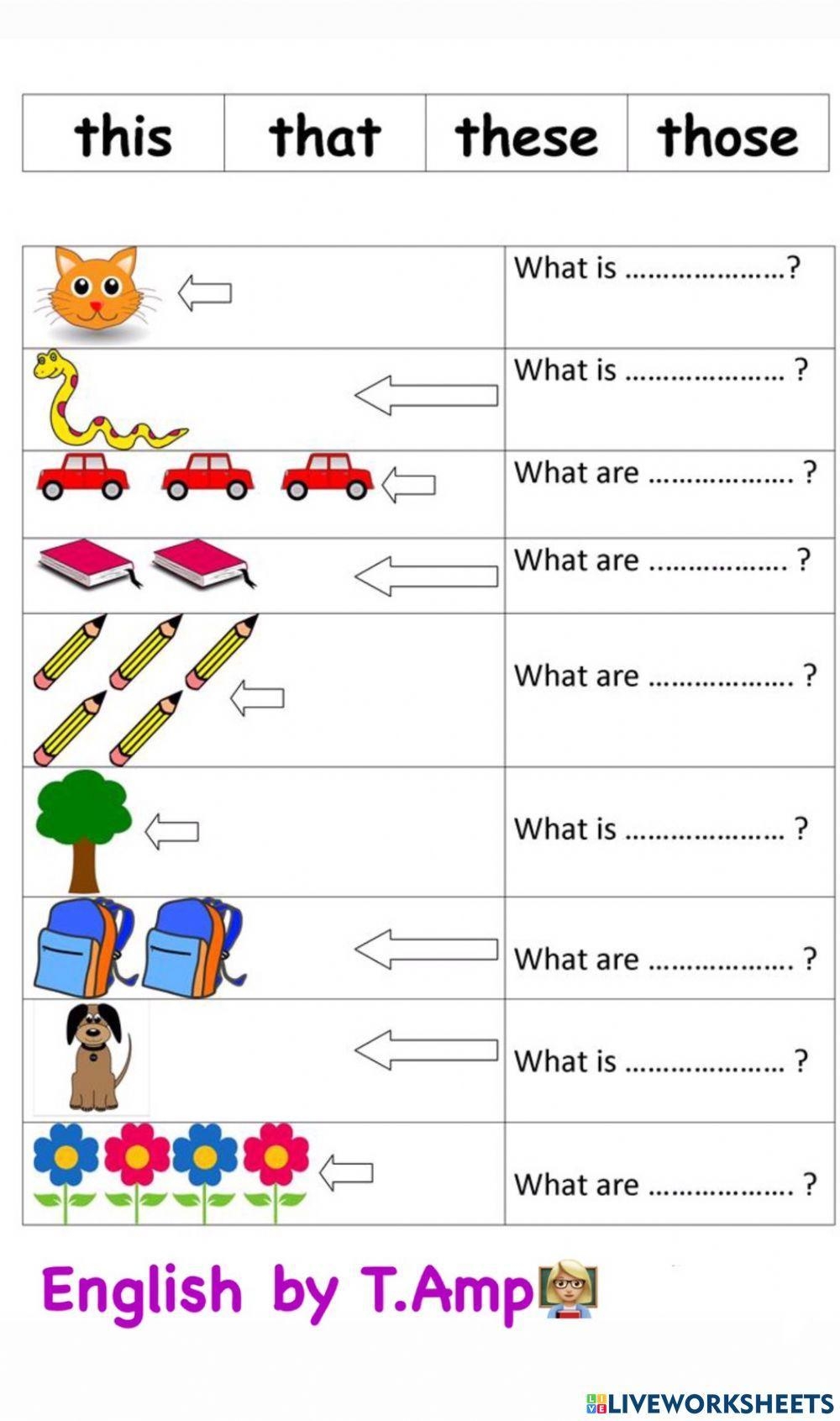 Lesson 32 Demonstratives Grammar Worksheet