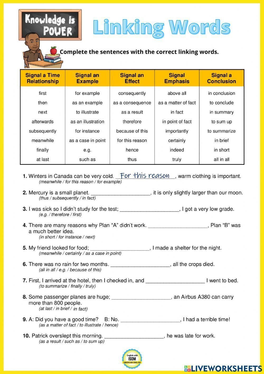 Grammar And Language Link Worksheets