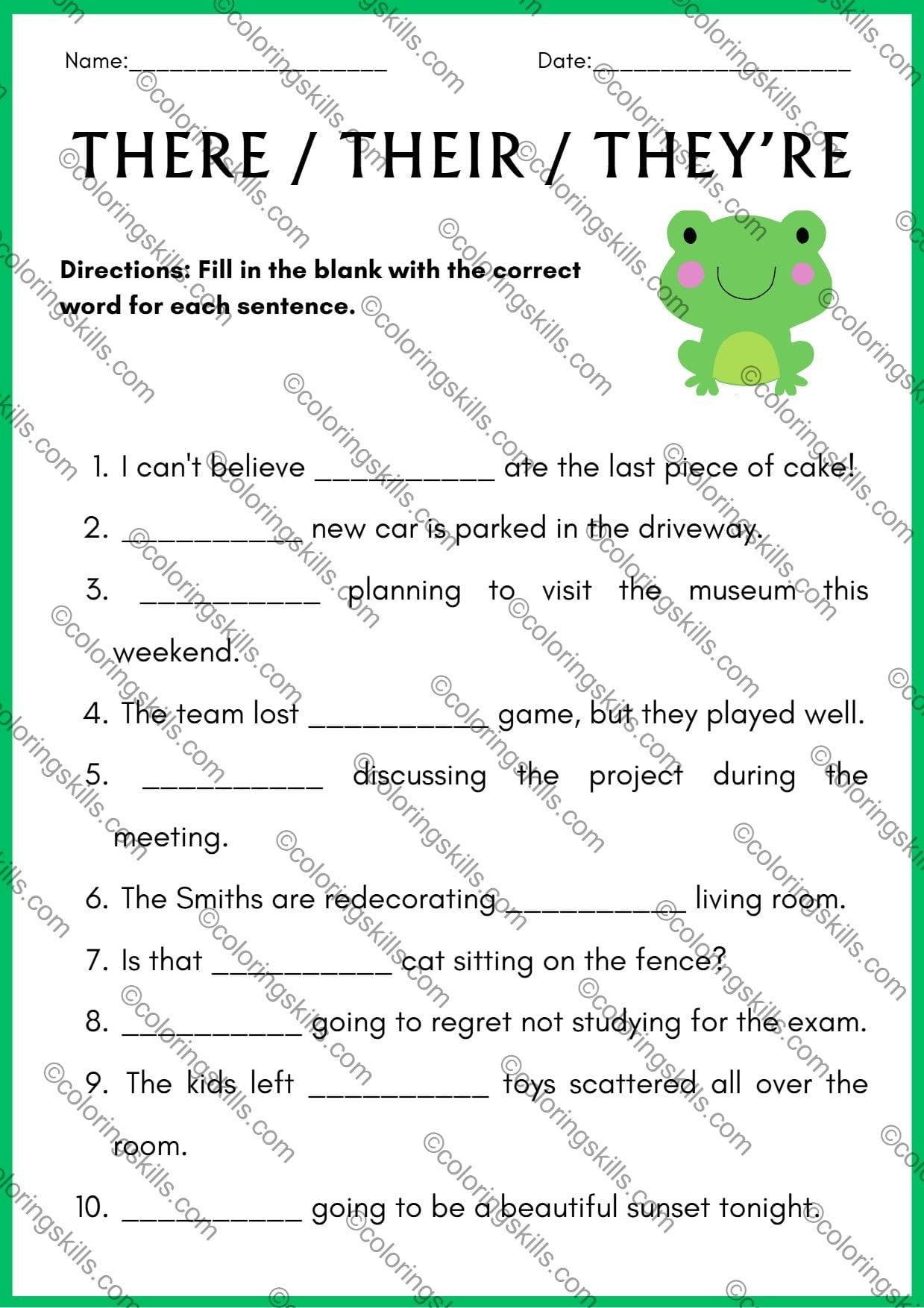 Master Their There And They re Grammar Worksheets Master Their There And They re Grammar Worksheets