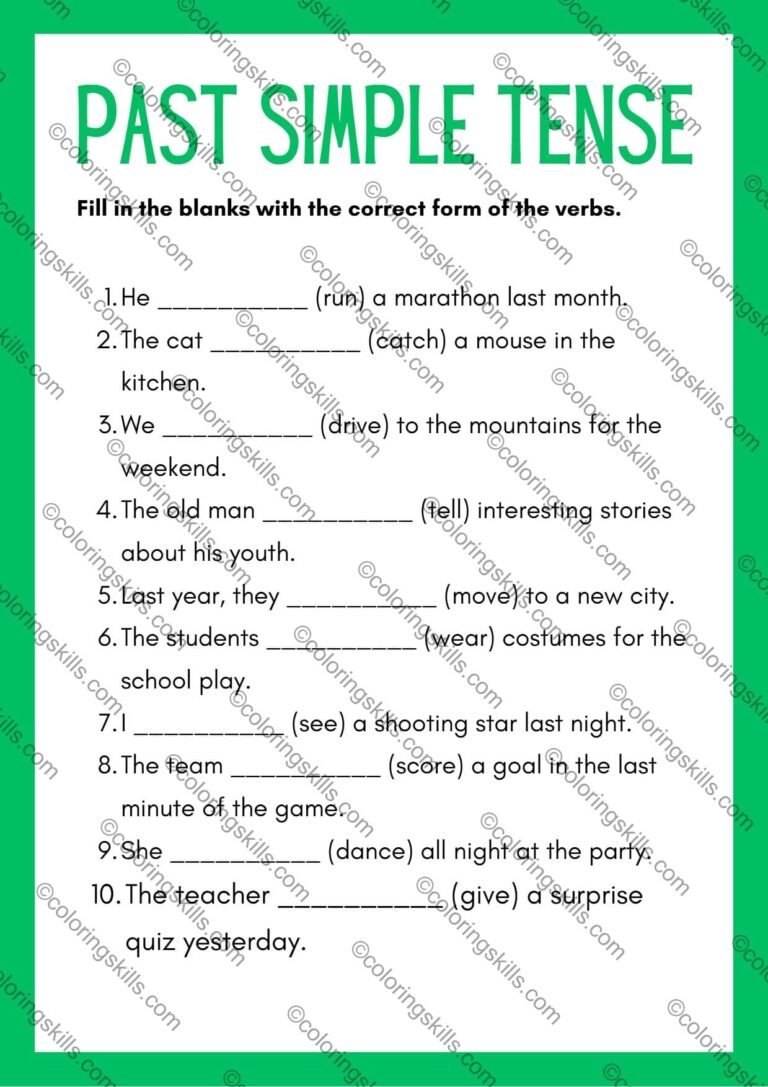 Mastering The Past Simple Tense Grammar Worksheets PDF U0026 Editable PPT 