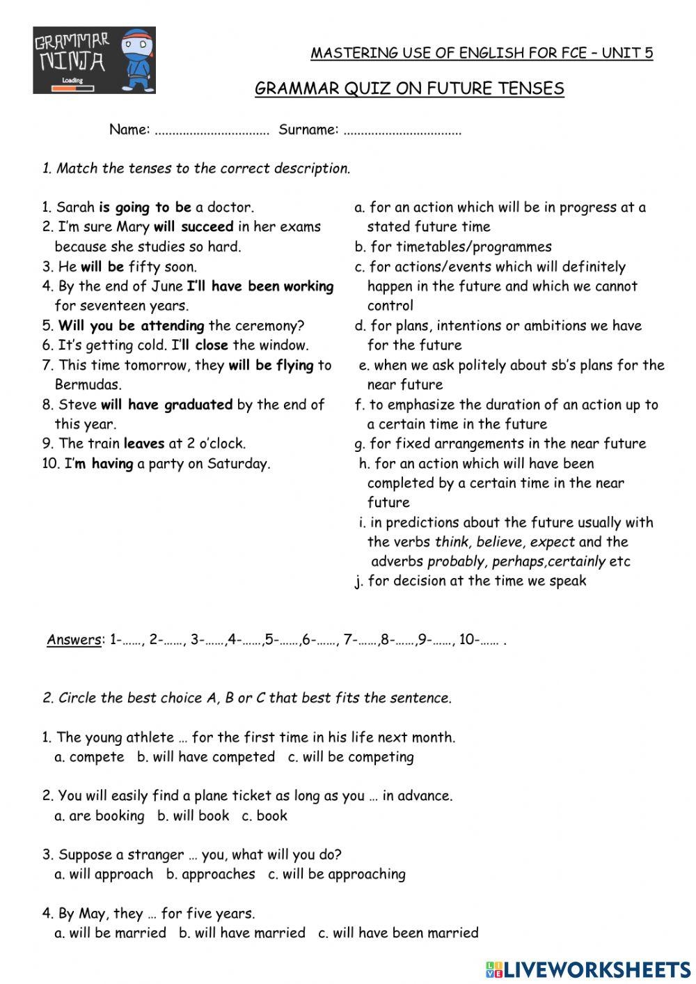 Mastering Unit Free Interactive Worksheets 918997