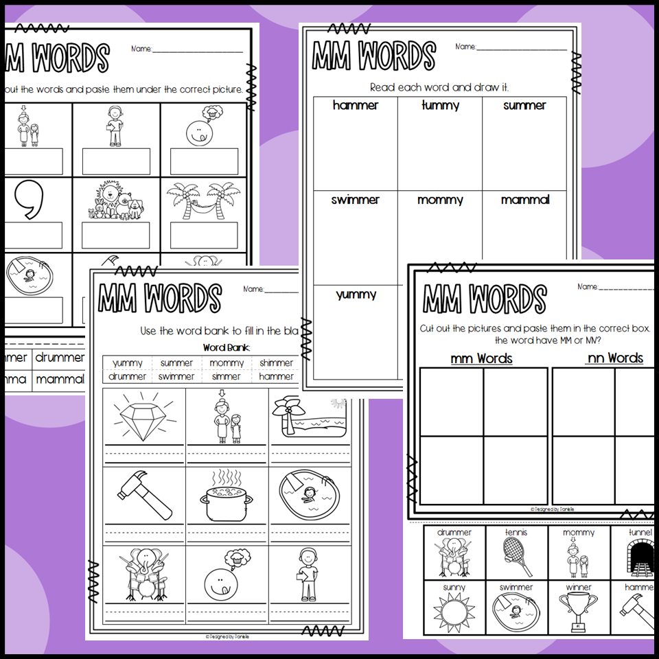 MM Words No Prep Worksheets Double Letters Made By Teachers MM Words No Prep Worksheets Double Letters Made By Teachers