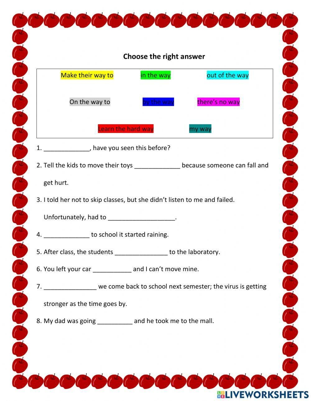 Grammar Worksheet Should Have + Past Participle