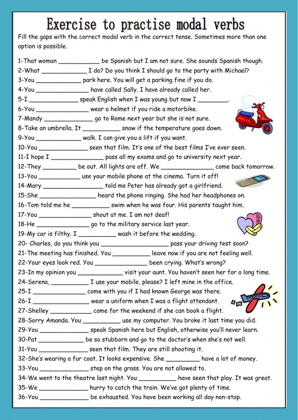 Modal Verbs U Free Interactive Worksheets 44703 Modal Verbs U Free Interactive Worksheets 44703