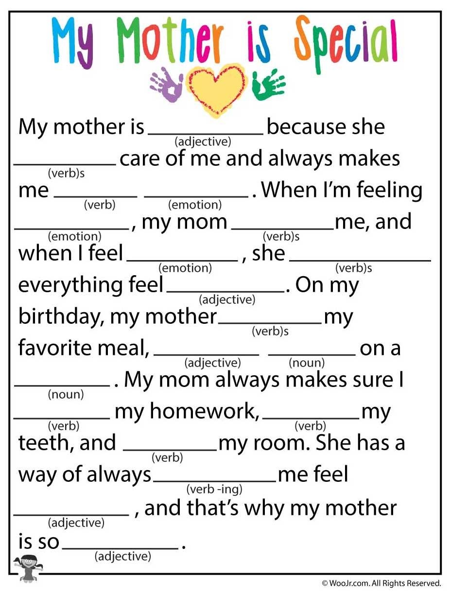 Mother s Day Mad Libs ITTT