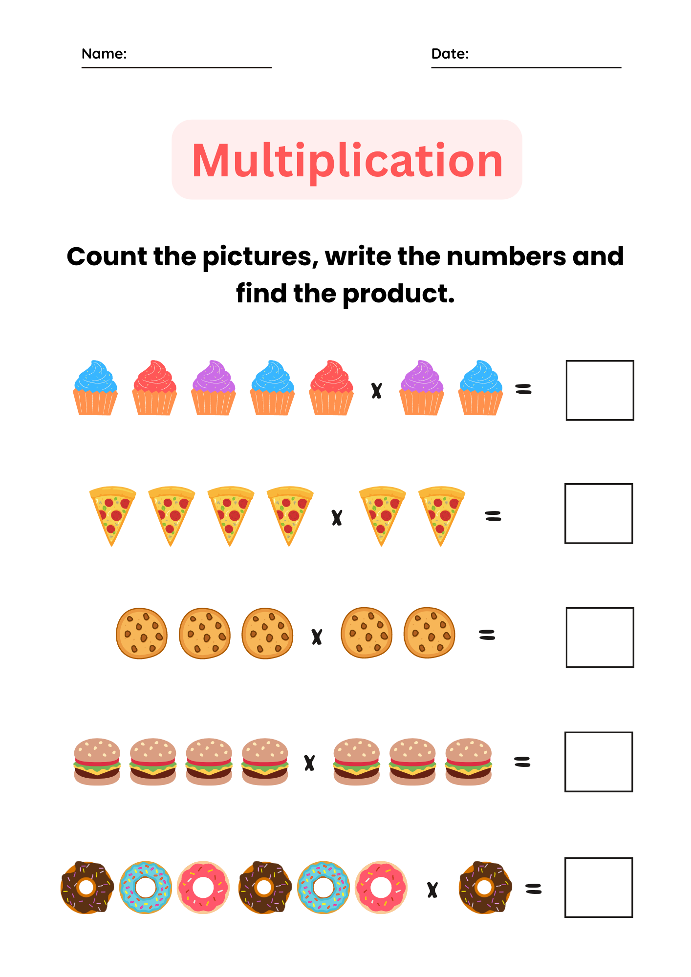 Multiplication Facts Fluency Practice Basic Math Worksheets For Grade 1 2 3 Made By Teachers