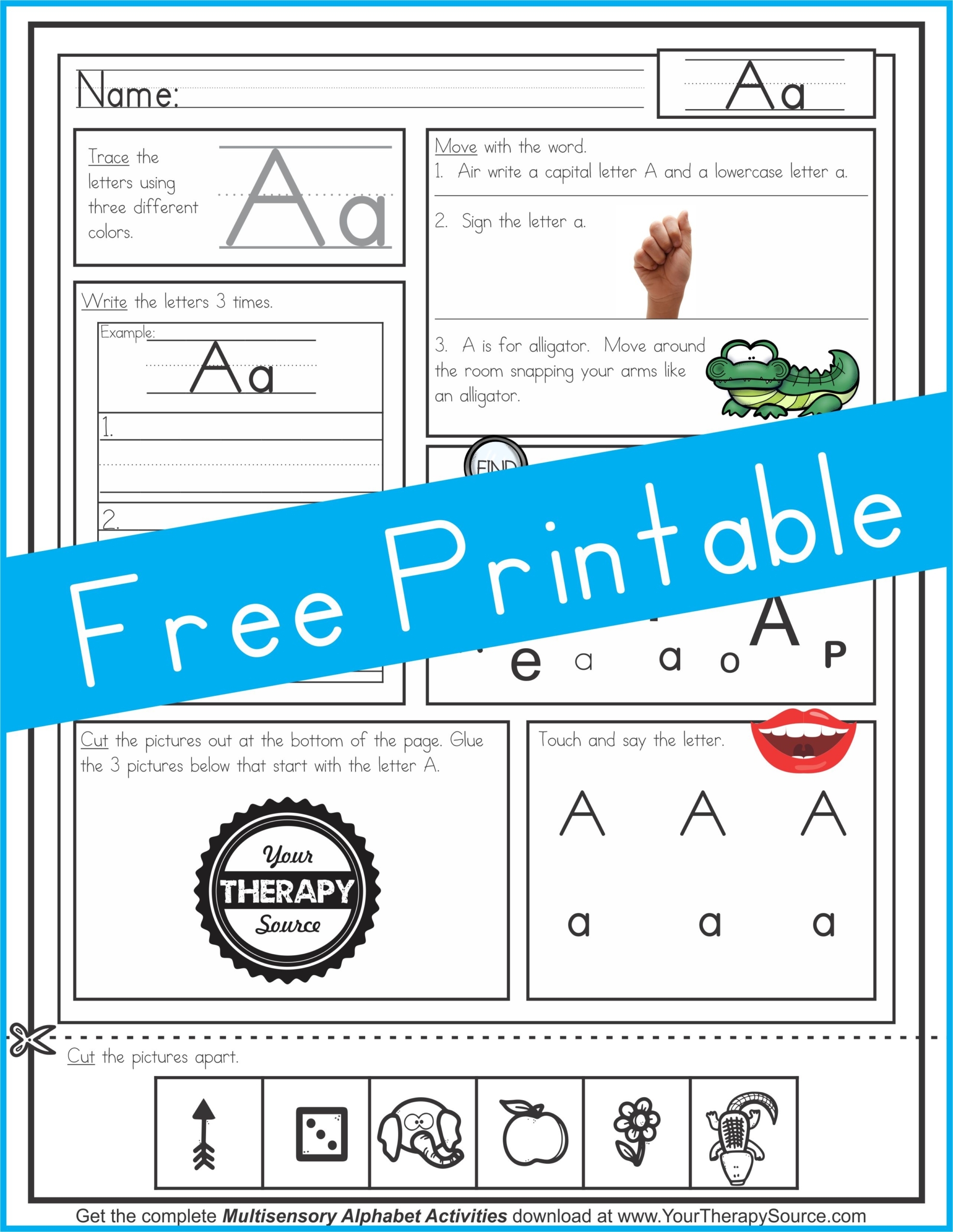 Multisensory Alphabet Freebie Your Therapy Source Multisensory Alphabet Freebie Your Therapy Source