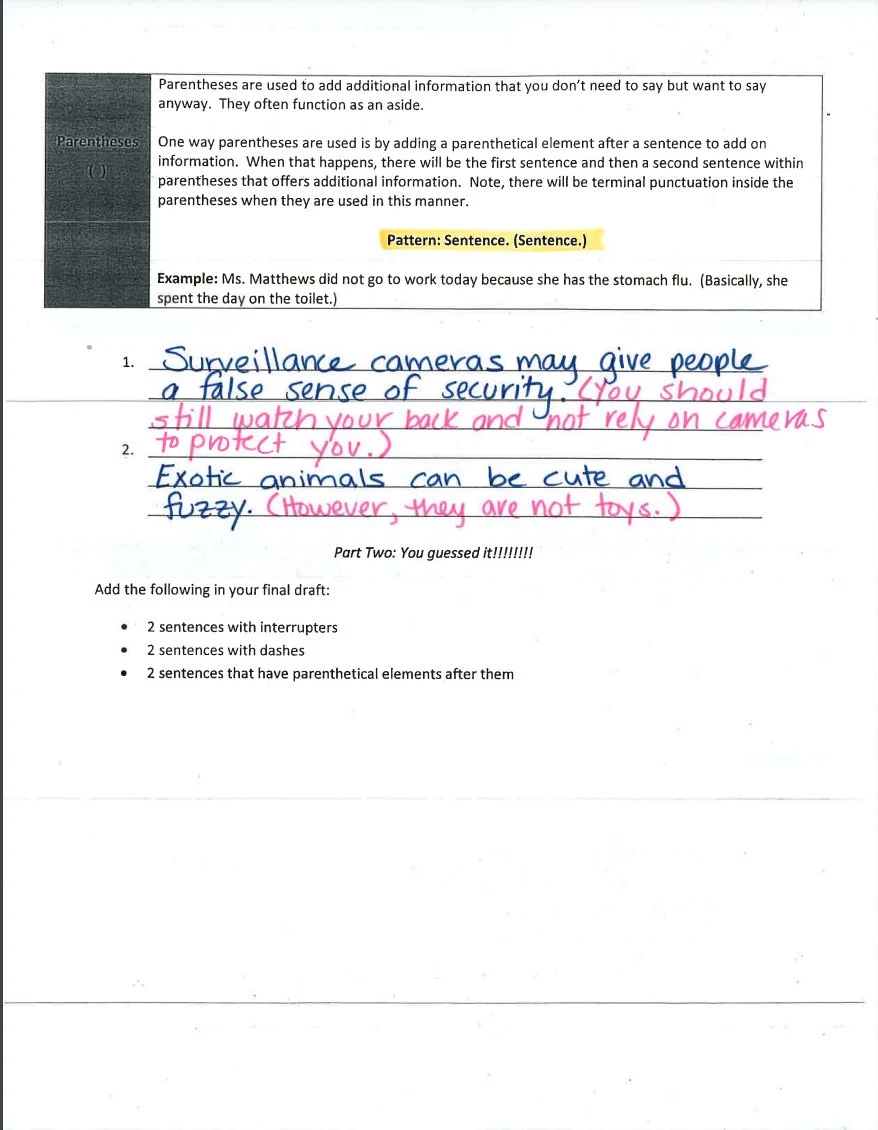 Nonrestrictive Elements Dashes Interrupters And Parentheses Etsy