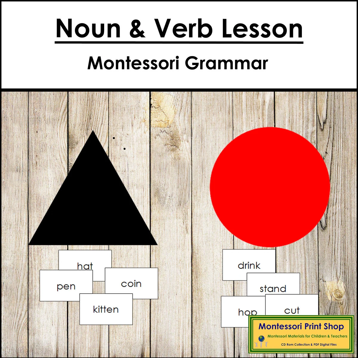 Noun Verb Lesson Montessori Grammar digital Download Etsy Noun Verb Lesson Montessori Grammar digital Download Etsy