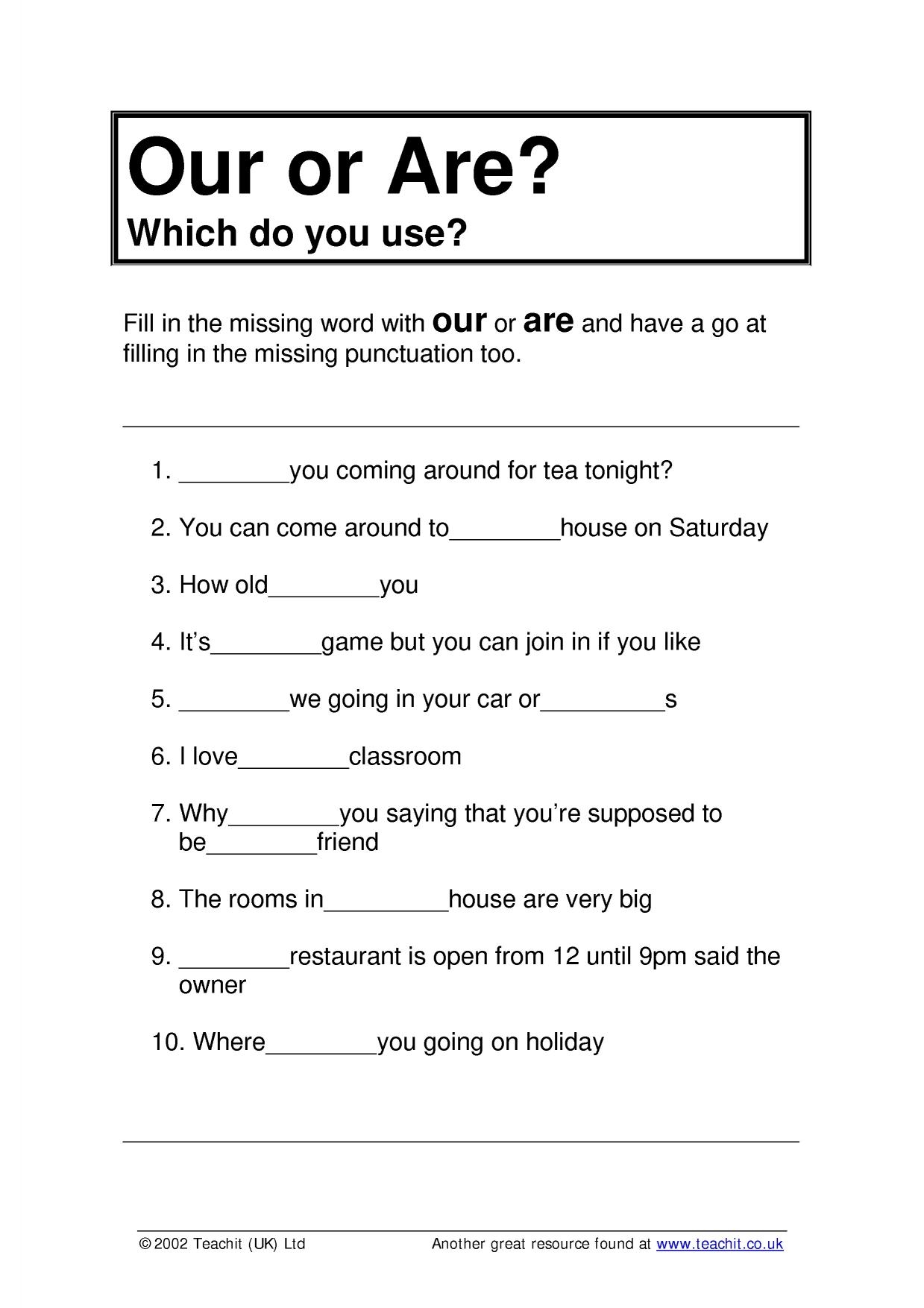 Our Or Are Which Do You Use KS3 English Teachit Our Or Are Which Do You Use KS3 English Teachit