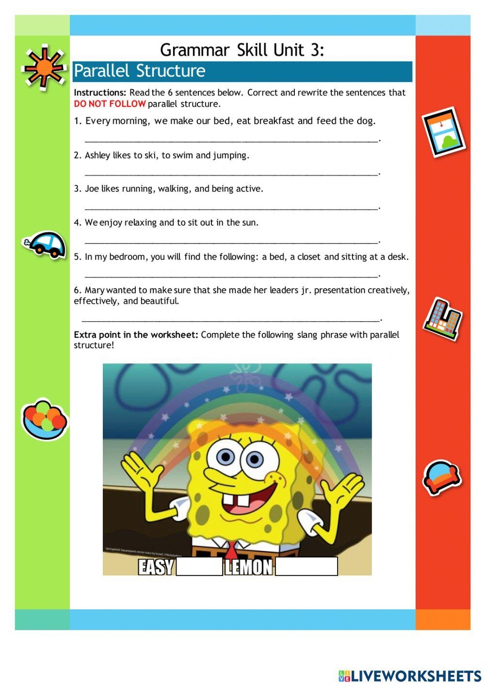 Parallel Struct Free Interactive Worksheets 1560327 Parallel Struct Free Interactive Worksheets 1560327