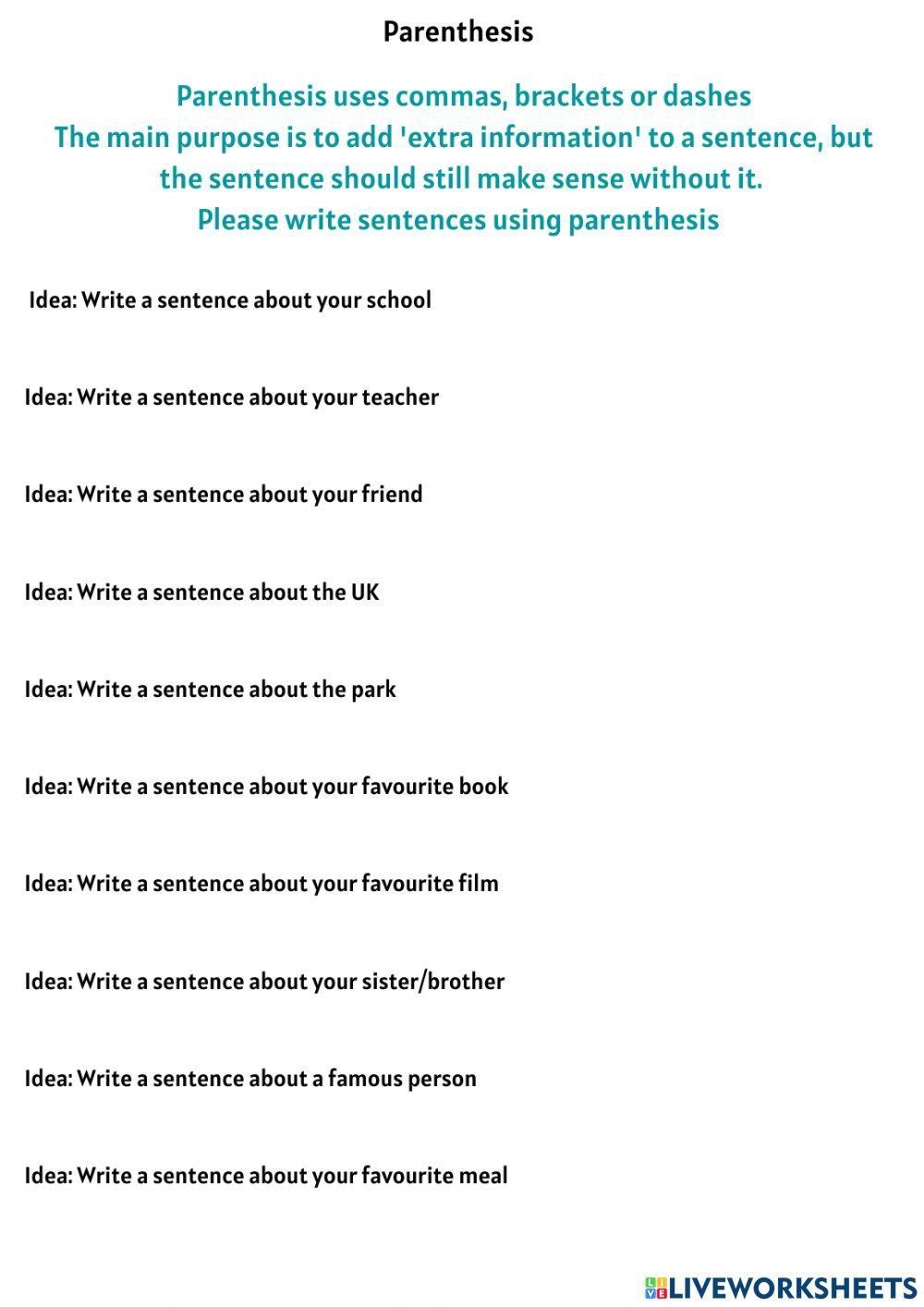 Parenthesis Free Interactive Worksheets 2084958 Parenthesis Free Interactive Worksheets 2084958