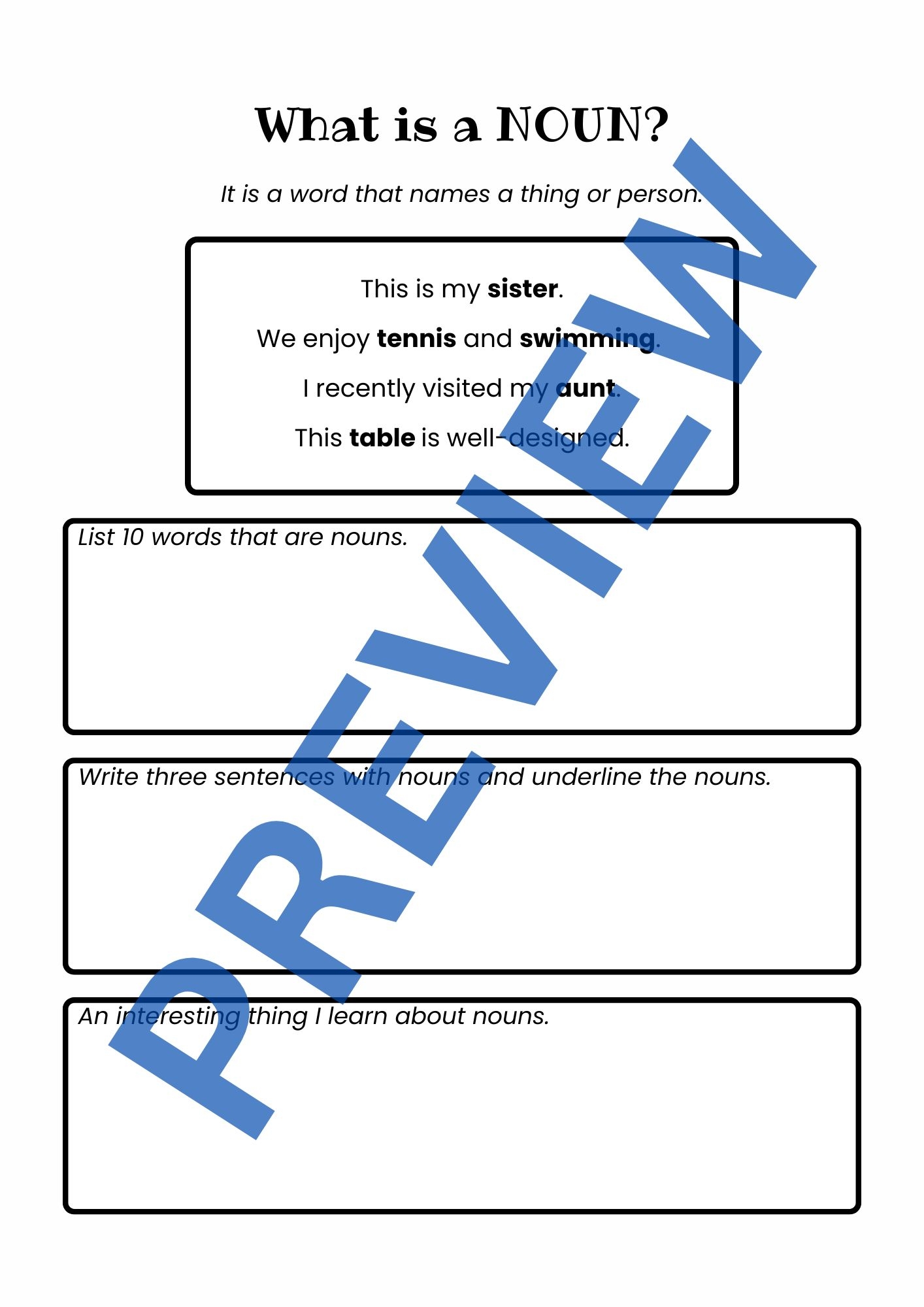 Parts Of Speech Worksheets For Middle School And High School Made By Teachers