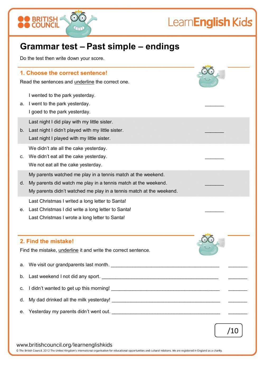 Past Simple Bri Free Interactive Worksheets 5808206