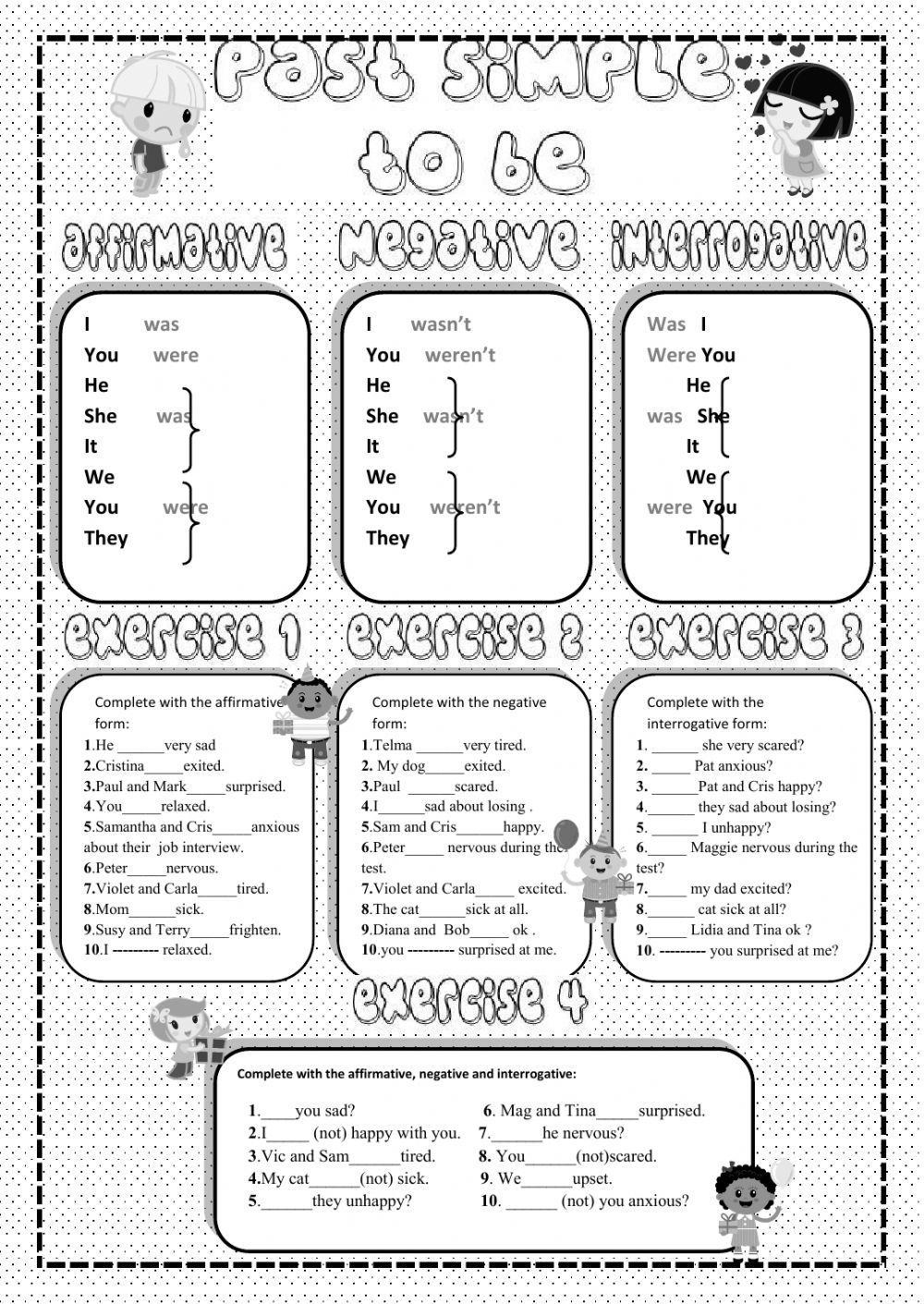 PAST SIMPLE Ve Free Interactive Worksheets 44756
