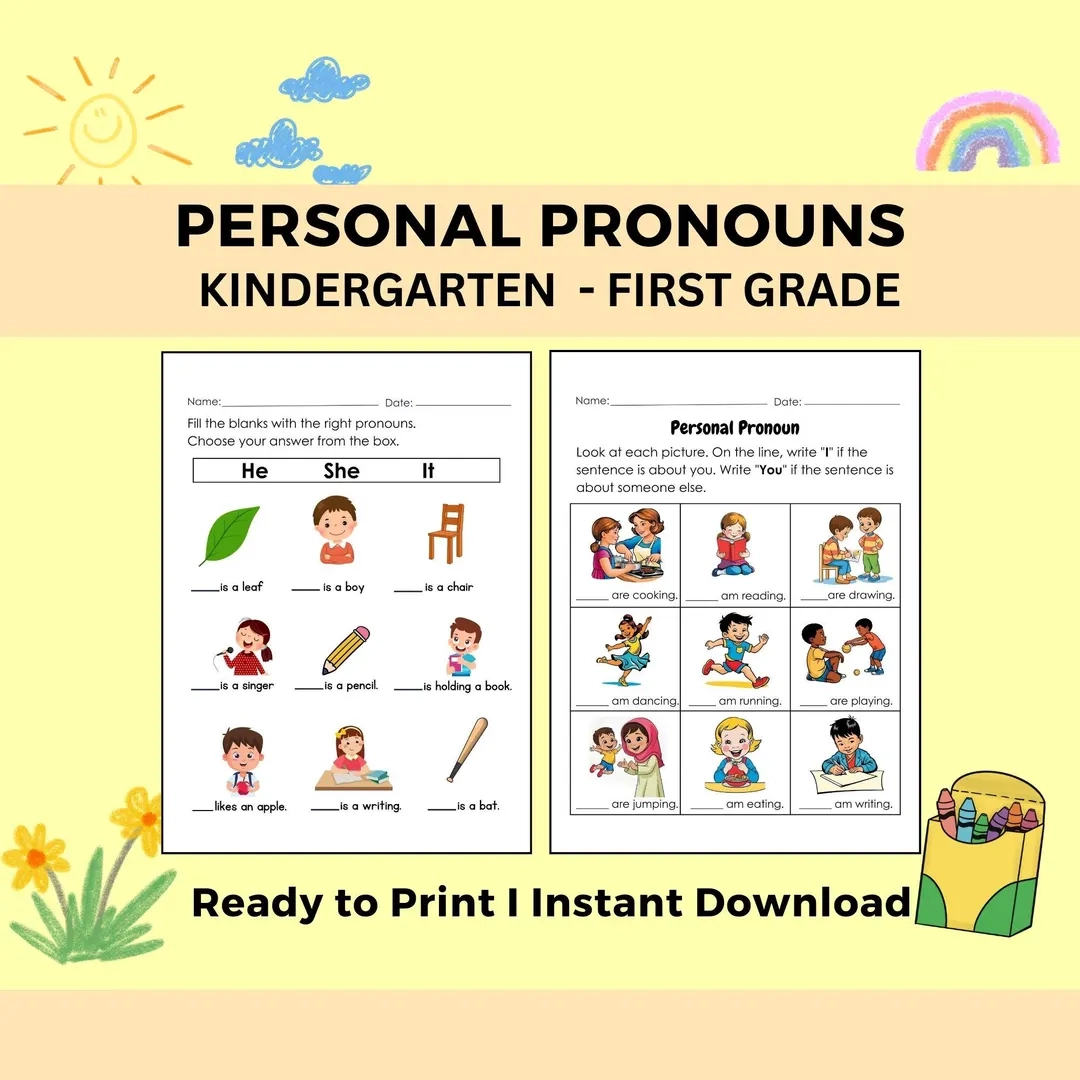 Weekly Grammar Worksheet Pronouns
